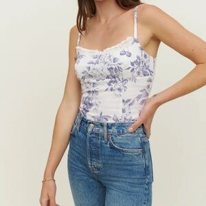 Reformation Cari Linen Top Carla - Size 8